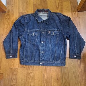 Vintage Polo Jeans Denim Dark Wash Jacket Size Large